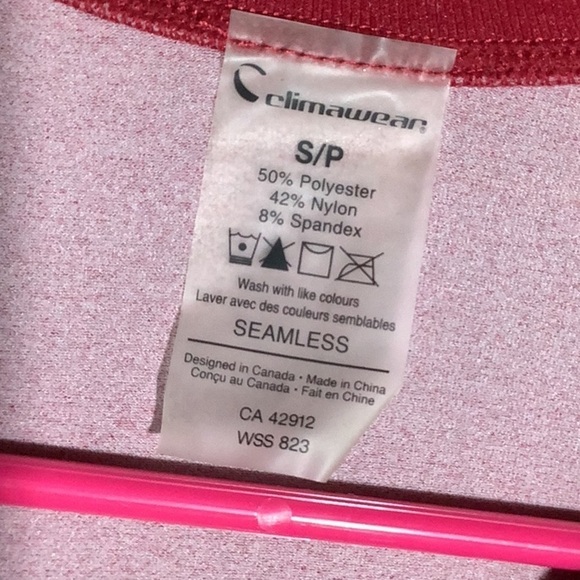 Climawear - Sz S - red seamless long sleeve rather tight sitting warming top - Picture 3 of 3
